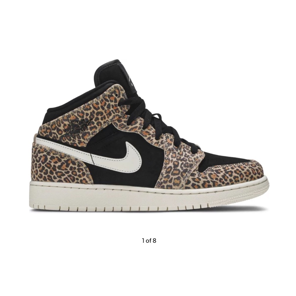 Air Jordan 1 Mid SE GS 'Leopard'